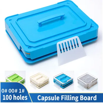 

0 # 00 # ABS Transparent Acrylic Material Manual Capsule Filling Machine Capsule Filling Tool 100 Hole Filling Machine