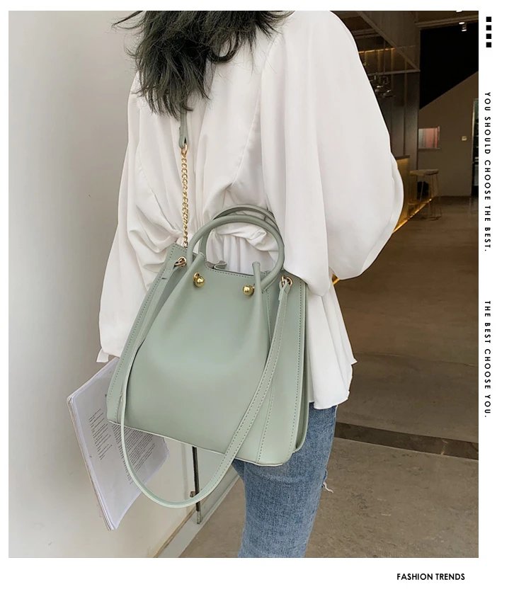 Модный женский рюкзак, сумка через плечо - Цвет: Зеленый