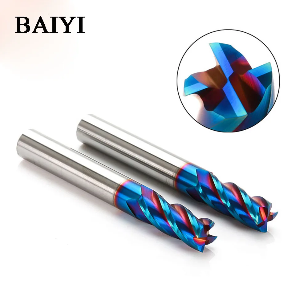 

HRC65 Endmill Cutting 4 Flute Mill 1/1.5/2/2.5/3/3.5/4/5/mm Alloy Carbide Tungsten Steel Milling Cutter End Mill Metal Cutter