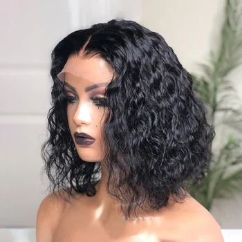 

Lace Front Human Hair Wigs 13*4 Brazilian Curly Human Hair Wig Pre Plucked with Baby Hair Curly Lace Front Wig With Baby Hair