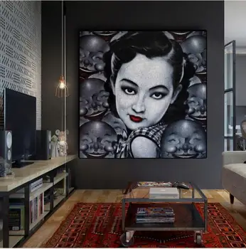 

hand made famous artist artworls oil painting Qiu Shengxian on canvas good gift for wall decoration
