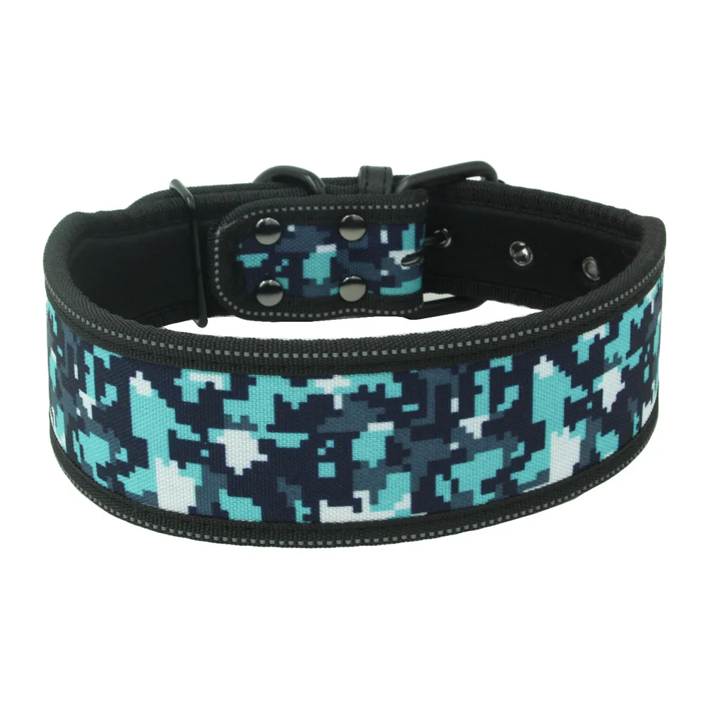 10 Colors Reflective Puppy Big Dog Collar with Buckle Adjustable Pet Collar for Small Medium Large Dogs Pitbull Leash Dog Chain 