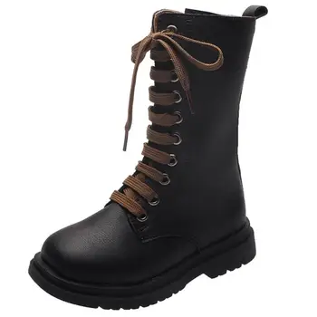 

Girls Boots New Autumn Winter Leather Boys Martin Boots Waterproof Kids Fashion Short Boots Children's Sport Shoes
