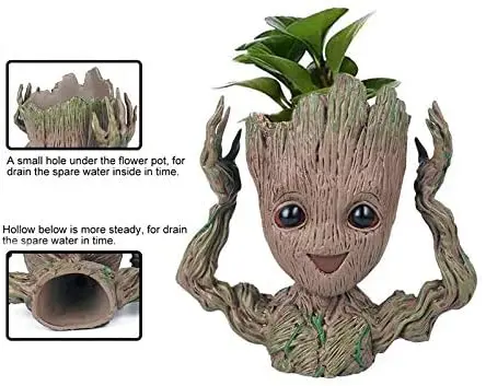 Новинка Groot цветочный горшок плантатор дерево человек Милая модель игрушечная