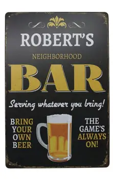 

Beer Bar Vintage Funny Home Decor Tin Sign Retro Metal Bar Pub Poster 8 x 12