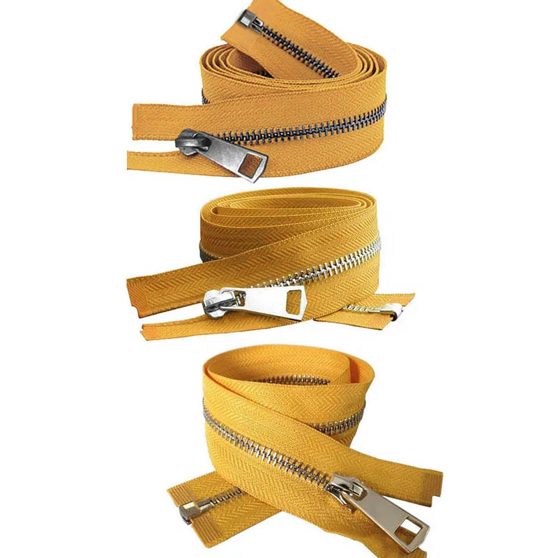 Multi-Size High-Quality Colorful Open-End Auto Lock Metal Zipper for DIY Crafts and Fashion Projects