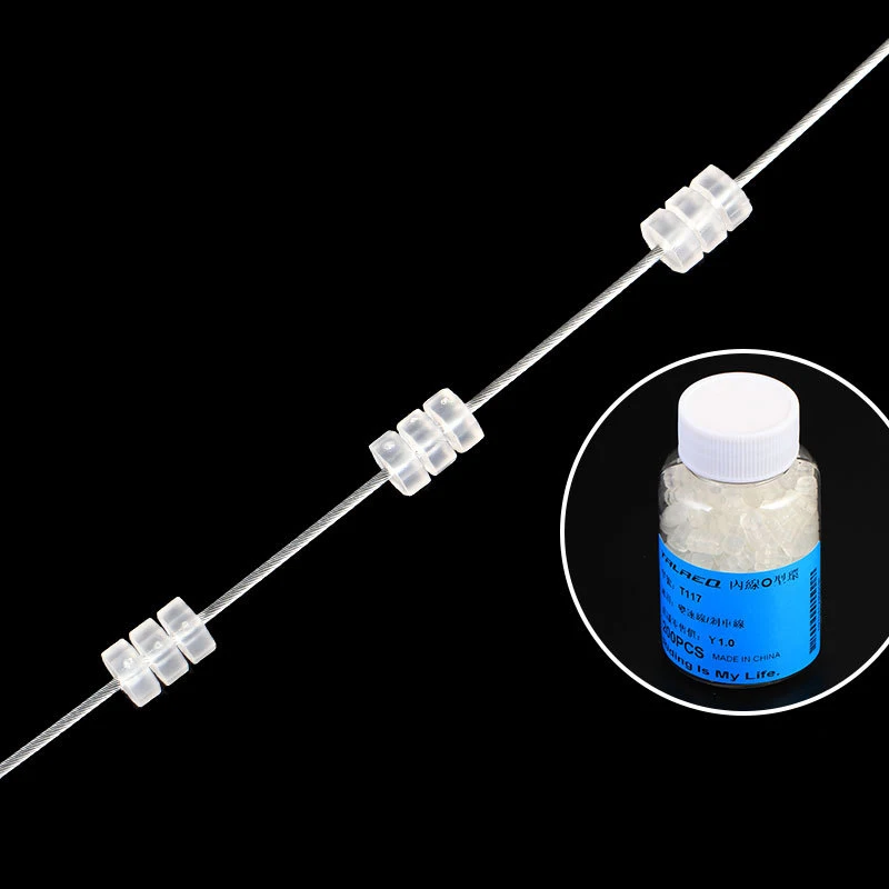 200pcs Road Bike Bicycle Speed Brake Shifting Inner Cable Clear Rubber O-Rings Set strong elasticity not sticky