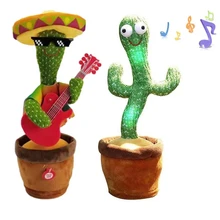 Cactus de baile electrónico para niños, tejido de punto de felpa de juguete, decoración de baile, regalo divertido para Educación Temprana, novedad