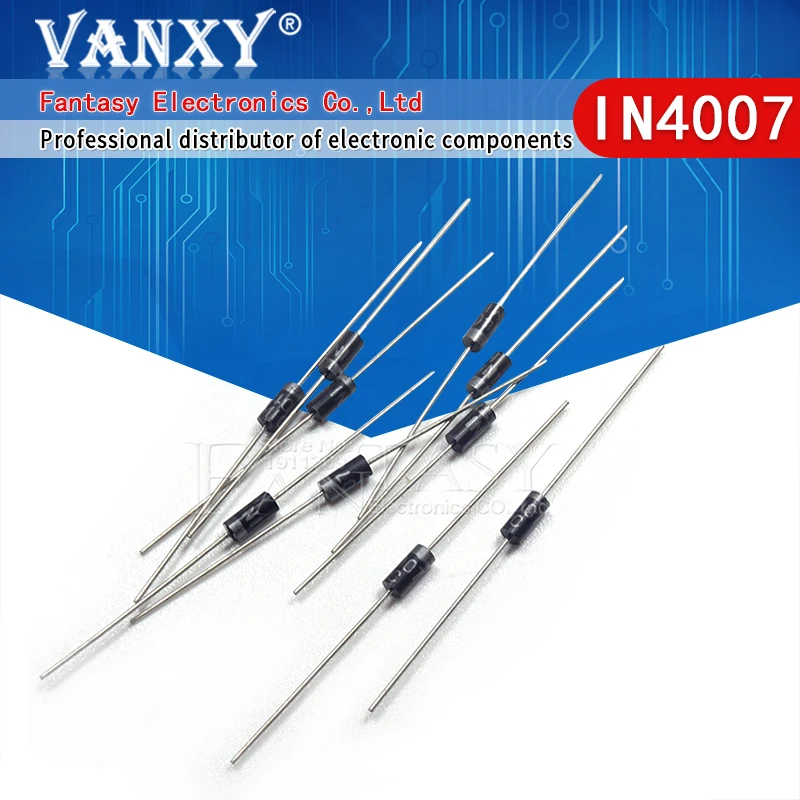 100 Dioden Sortiment - 10 Typen 1N4001-1N4007 & 1N5817-1N5819 - Mit Aufbewahrungsbox Für Elektronik