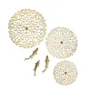 Brass Golden Fish Coral Lotus Leaf Wall Hanging 3D Metal Pendant Room Decor Copper Carp Wall Hanging Luxury Bedroom Decoration 5