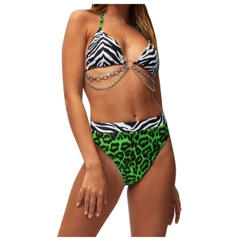 

bikini mujer Women Summer Sexy Pattern Leopard Swimsuit Push-Up Bikini Set Beachwear biquinis feminino 2019 bathing suit