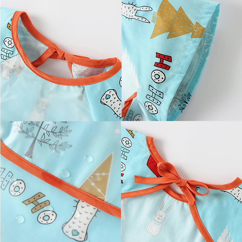Cute Cartoon Baby Bibs Waterproof Infant Eating Children Drawing Sleeveless Baby Bandana Bibs Soft Baby Bib Meal Burp Eva Cloths 6