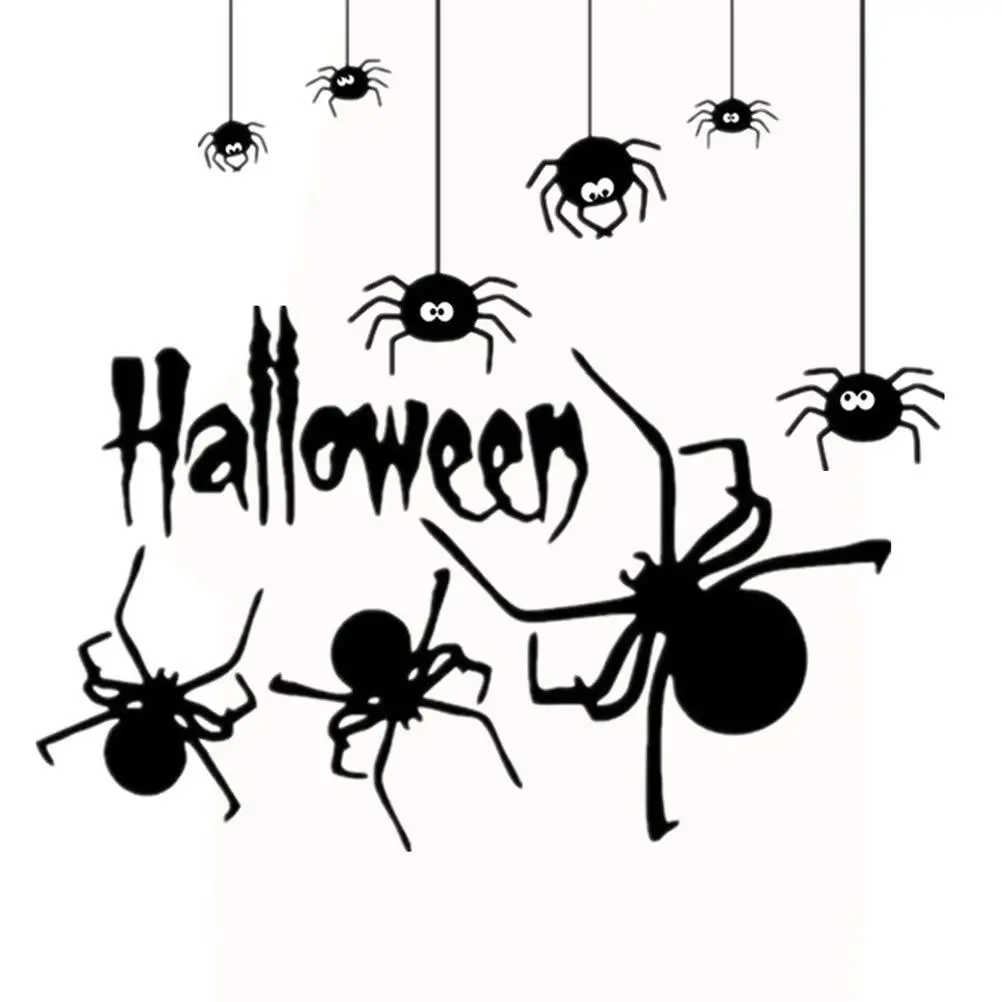 

1pc Spider Web Halloween Decoration Spooky Spider Corner Spooky Home Window Vinyl Decal Sticker Party Decoration Sticker 4