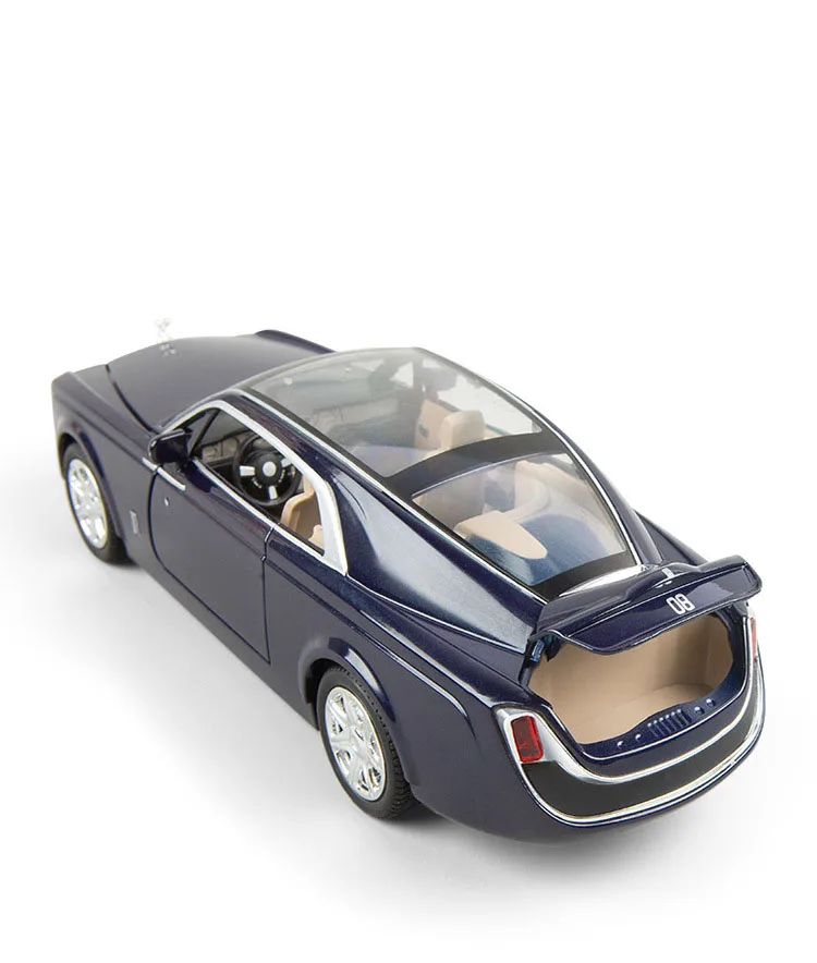 Литая под давлением модель автомобиля Huiying Phantom 1:24 из металлического сплава Высокая симуляция машинки огни игрушки для мальчиков транспортные средства Подарки для детей