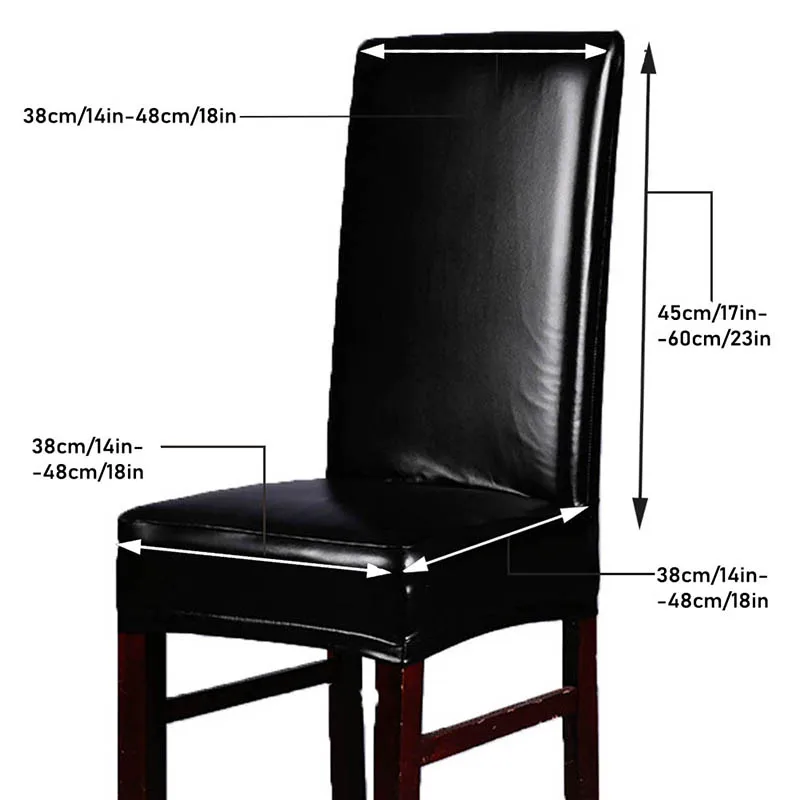 PU водонепроницаемый чехол для кресла спандекс растягивающийся обеденный стул чехлы для сидений моющийся протектор стула для гостиницы банкета свадьбы