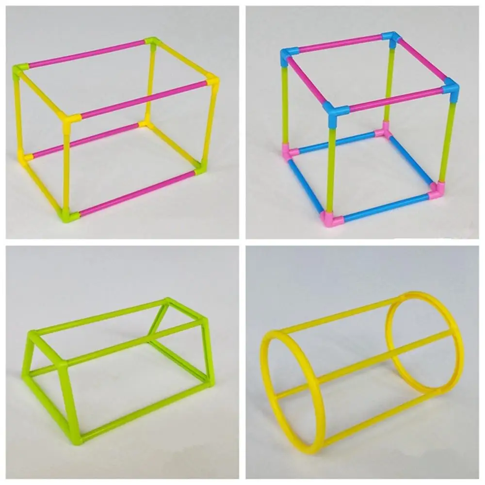 3D Geometric Shape Building Assemble Kit Kids Math Geometry Educational Toy Teaching Aids