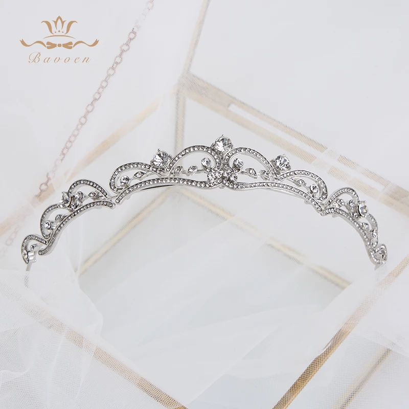 3 Colors Fashion Simple Crystal Wedding Tiaras Crowns Headpieces Evening Hair Accessories Evening Hair Jewelry