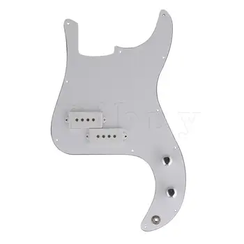 

Yibuy Prewired PB Bass Pickguard For Guitar White