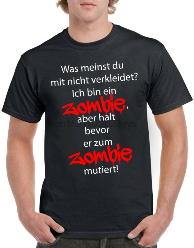 Herren футболка Spruch Zombie cool дизайнерская рубашка Fasching-S-5XL | Мужская одежда