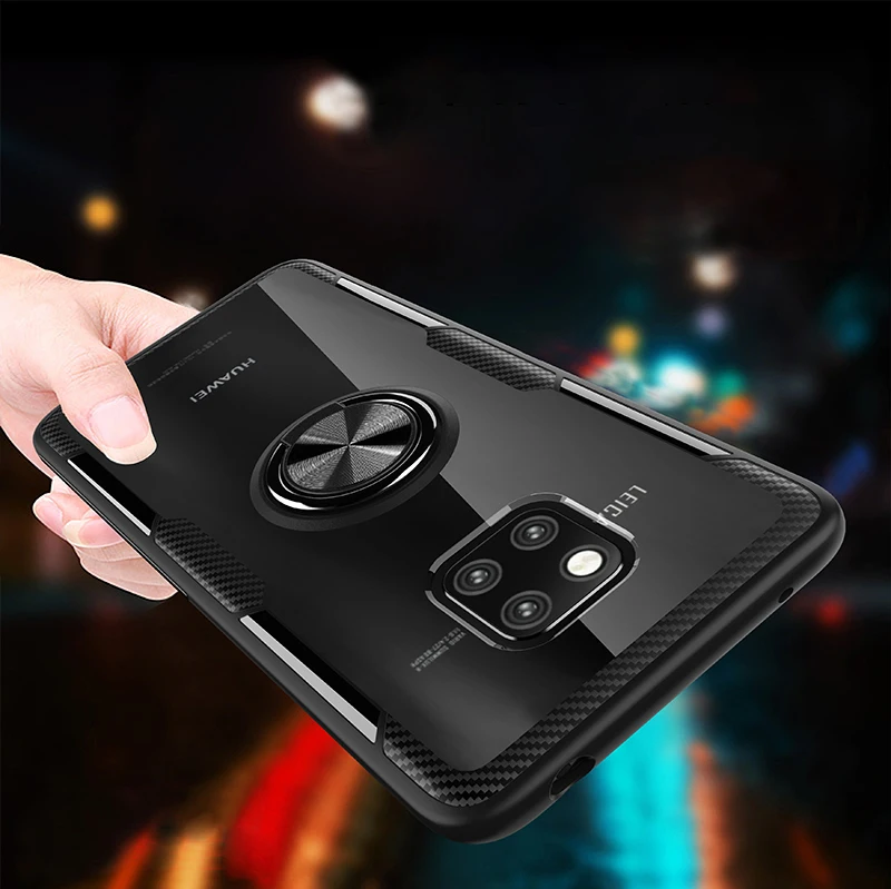 

For huawei mate20Pro mate20 with Magnetic Vehicle Support Ring case For huawei mate20lite Transparent Case