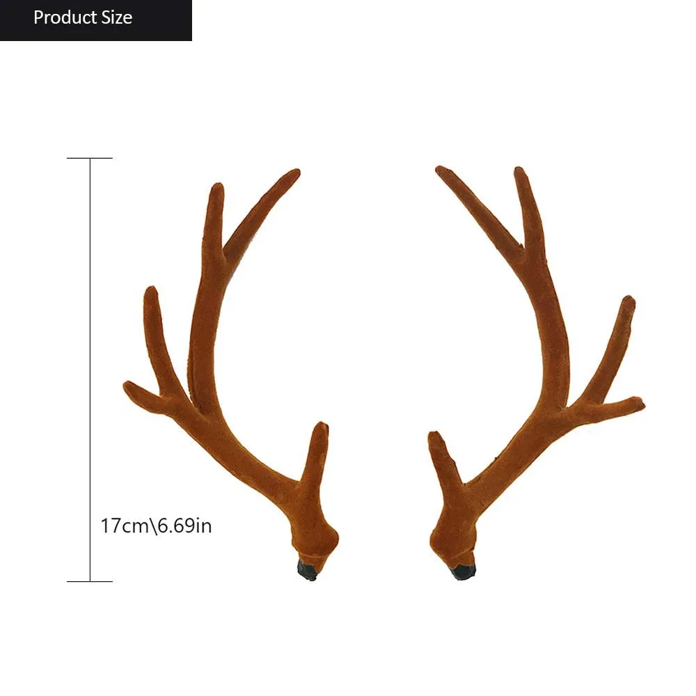 Пара имитированных рогов тиары флокированные Сика олень DIY аксессуары материалы для рождественской вечеринки реквизит для фотосъемки
