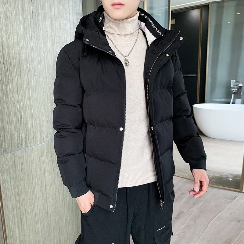 19 Years Autumn And Winter Men's New Style Thick Cotton-padded Clothes Korean-style Slim Fit Handsome Hooded Cotton-padded Jacke