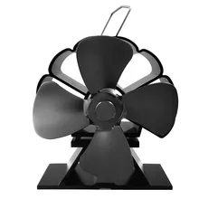 125*80*110mm amigável eco da chaminé do queimador de madeira para lareiras 1pc mini 5 lâminas calor alimentado fã da lareira do fogão para a madeira/log