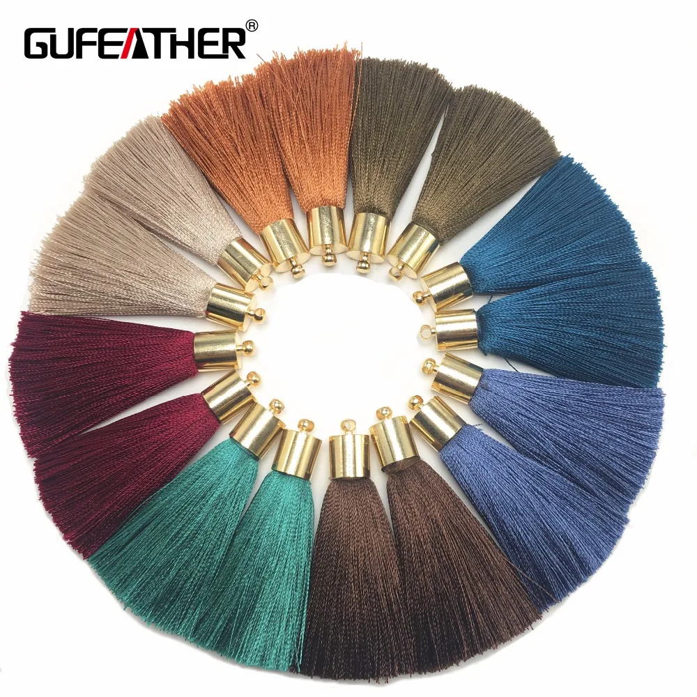 

GUFEATHER L95/5CM/jewelry accessories/silk tassel with cap/diy jewelry/earings making /charms/Tassel necklace/diy pendants/4pcs