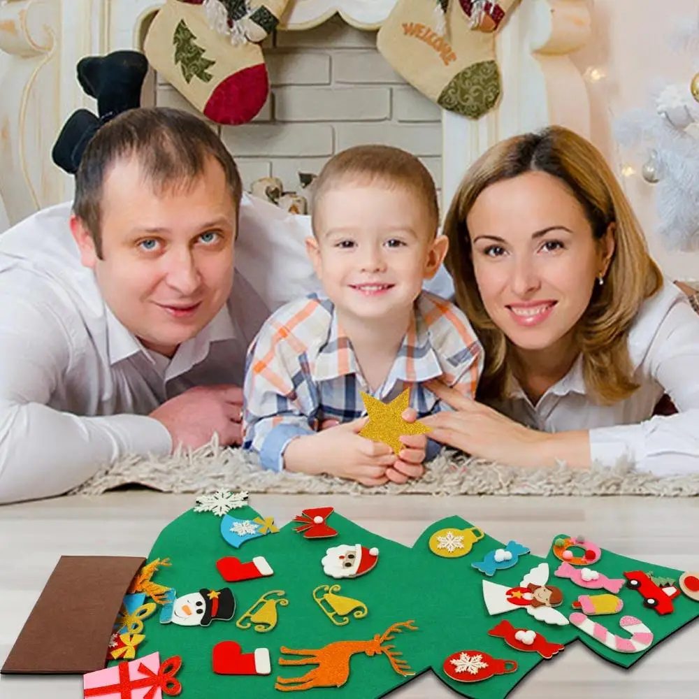 OurWarm новогодние подарки Дети DIY Войлок Рождественская елка игрушки-украшения Рождественские подарки Новогоднее Настенное подвесное украшение