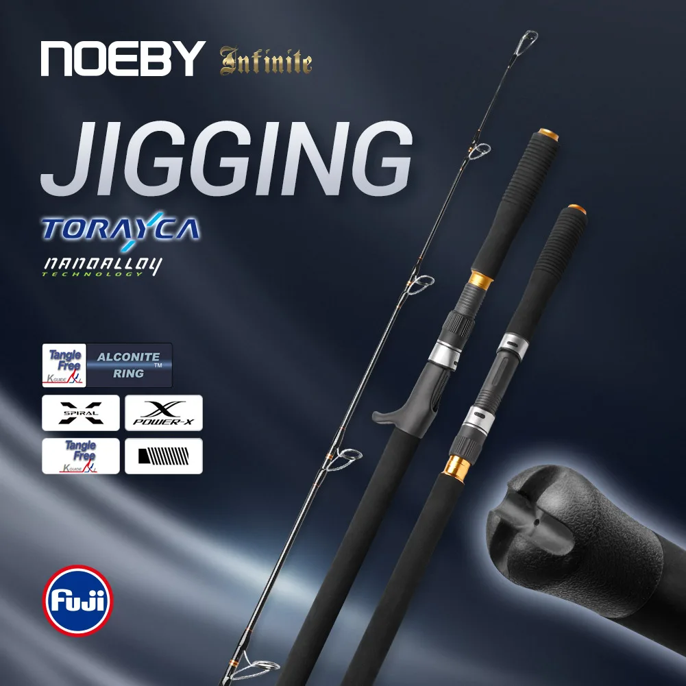 NOEBY-INFINITE Jigging Fishing Rod, Fuji Guide, Spinning Casting