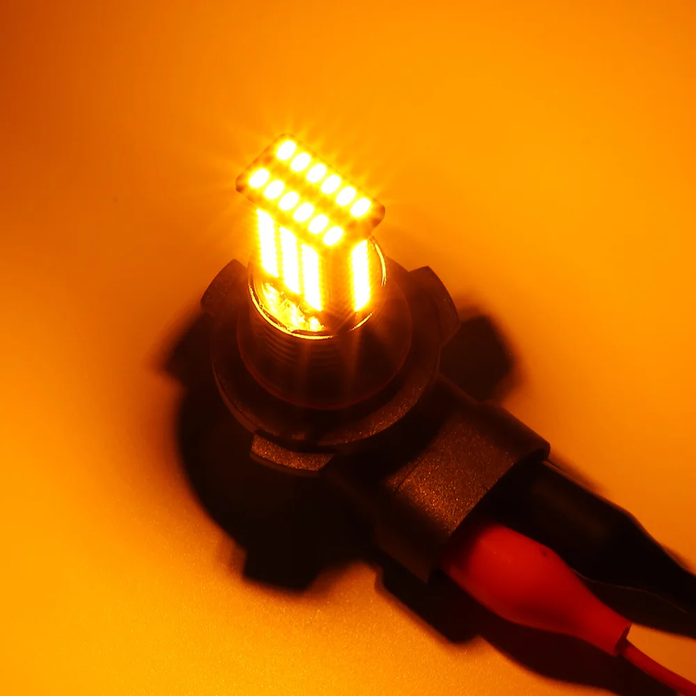 2 шт. 9006/HB6 светодиодный 3030SMD 3200LM противотуманный светильник, лампы для вождения автомобиля DRL 3000K 12V* тип номинального чипа: 84 шт. 3014SMD
