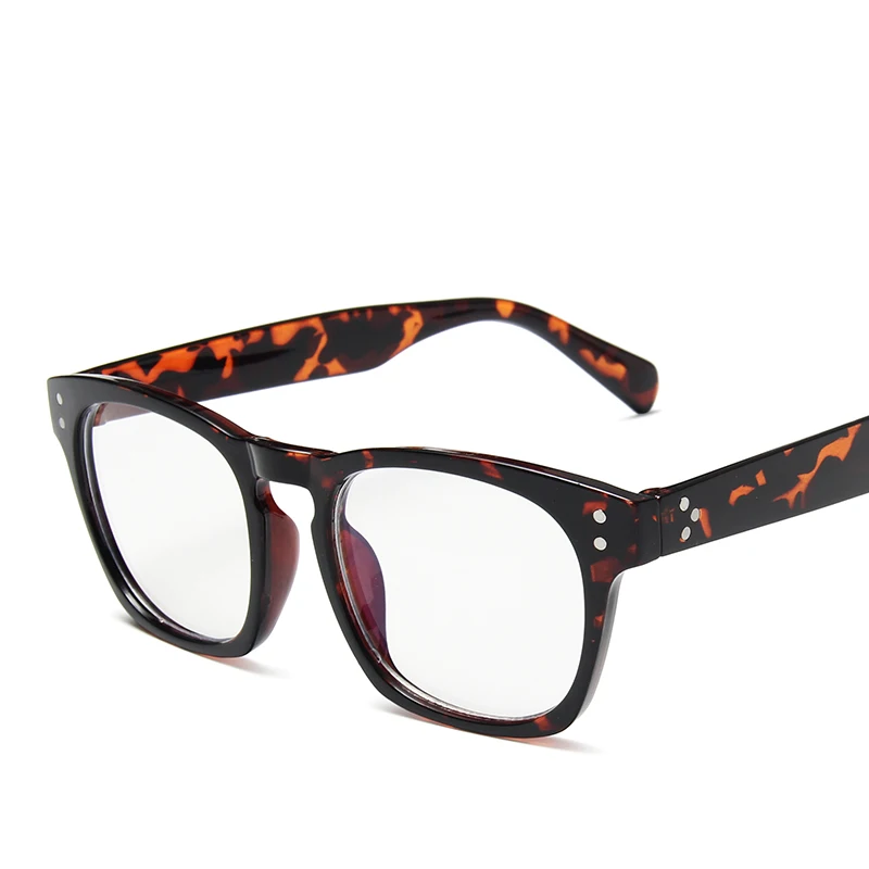 Ретро очки, очки, оптические очки, женские квадратные брендовые дизайнерские очки, оправа, мужские очки, оправа Oculos, компьютерные очки - Цвет оправы: leopard