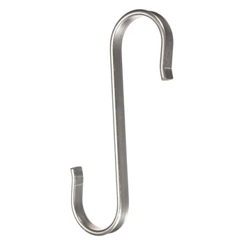 

10 pcs S Hook Towel Hooks Kitchen Hook Clothes Towel Rail Stainless Steel