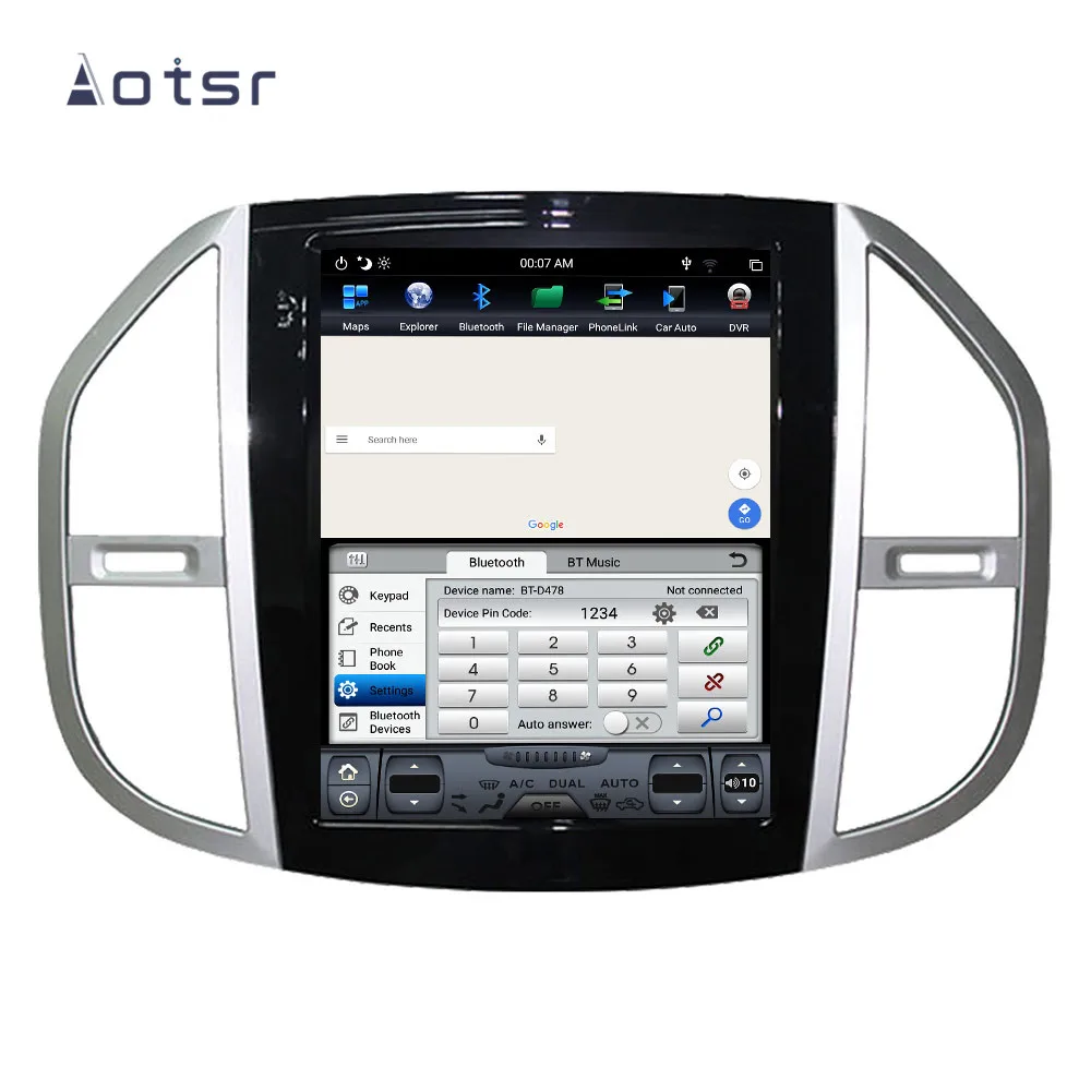 Android 8,1 Tesla Styel автомобильный dvd-плеер gps навигация для Mercedes-Benz Vito+ вертикальный экран авто радио головное устройство Carplay