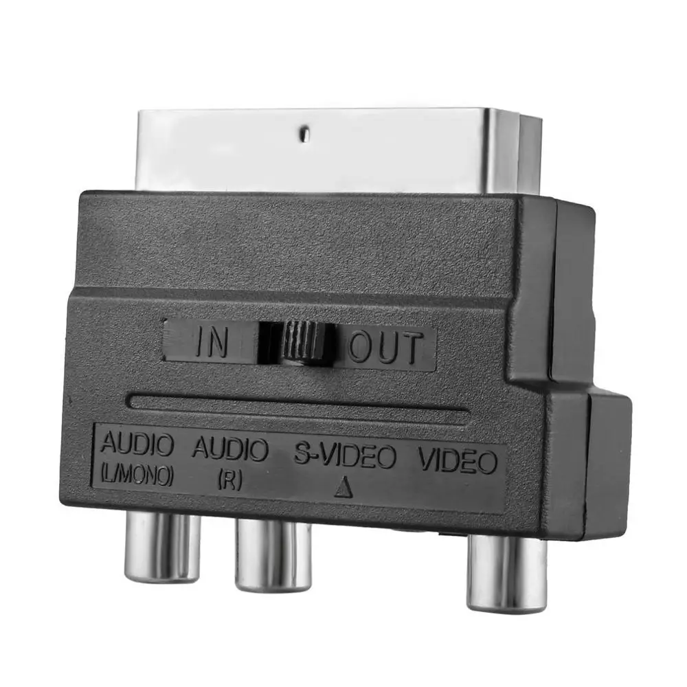 Rgb композитный RCA SVHS s видео AV ТВ аудио кабель адаптер переключатель 3 x RCA/Phono Female + S
