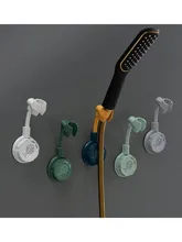  Shower Head 360° Adjustable Rotatable No-Punching Shower Head Bracket Wall Mount Holder for Hand Held Shower Head Rack 