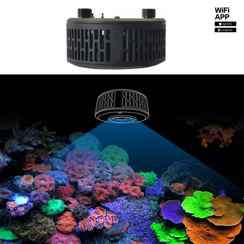100w Reef Led Light Wifi Program Saltwater Seawater Marine Coral Reef