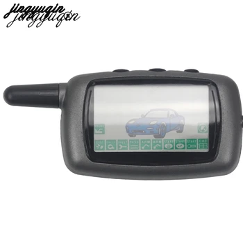 

jingyuqin A9 1 2-way LCD Remote Control Key For Russian Version Vehicle Security Two Way Car Alarm System Starline A91 Keychain