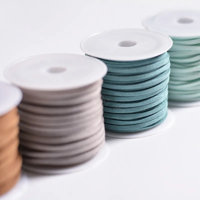 5 м/рулон корейский вельветовый кожаный шнур плоский плетеный из искусственной