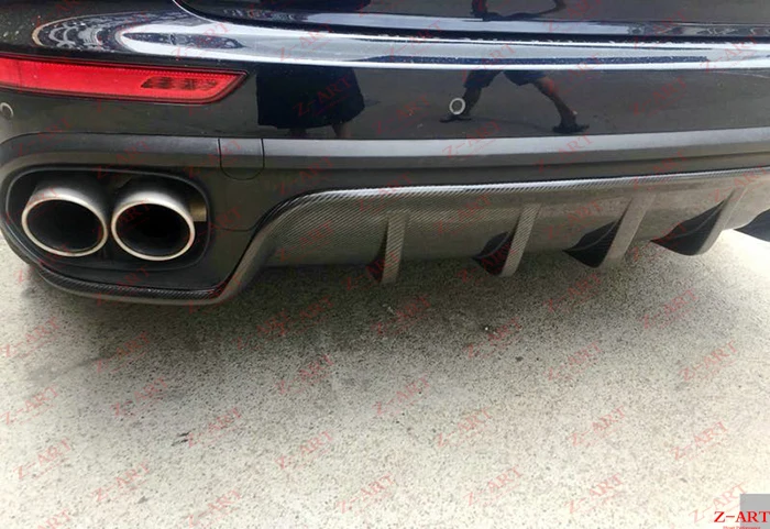 

Z-ART carbon fiber rear diffuser For Porsche Cayenne carbon fiber rear lip for Cayenne 958.2 carbon fiber rear chin