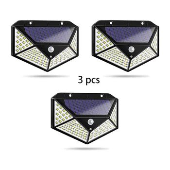 

1/2/4pcs Solar Light 100 LEDs Solar Lamp PIR Motion Sensor Wall Light IP65 Waterproof Solar Garden Lights Outdoor Security Light