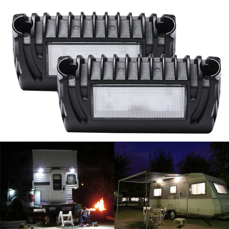 

2Pcs 12V 750LM RV Exterior Porch Utility Light Awning Lights Replacement Lighting Lamp for RV Trailer Camper