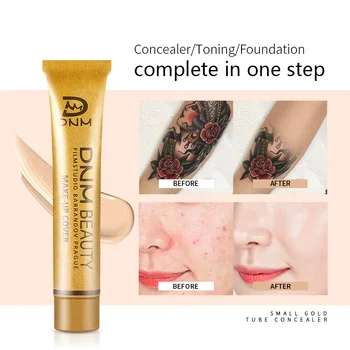 

Professional Full Skin Concealer Foundation Cream Face Blemish Cover Dark Spot Tattoo Contour Makeup Liquid Concealer Cosmetic