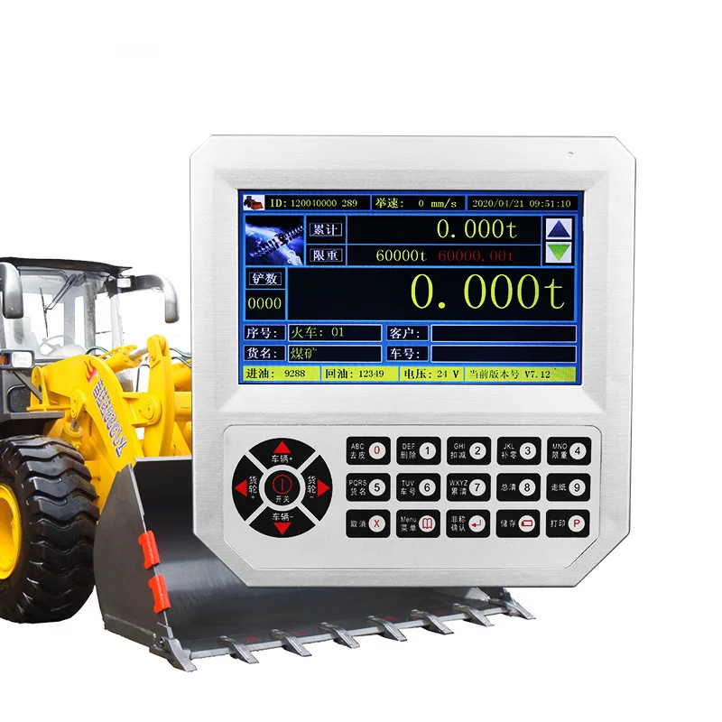 

Weigh-in-motion scale system matched to wheel loaders excavators forklift