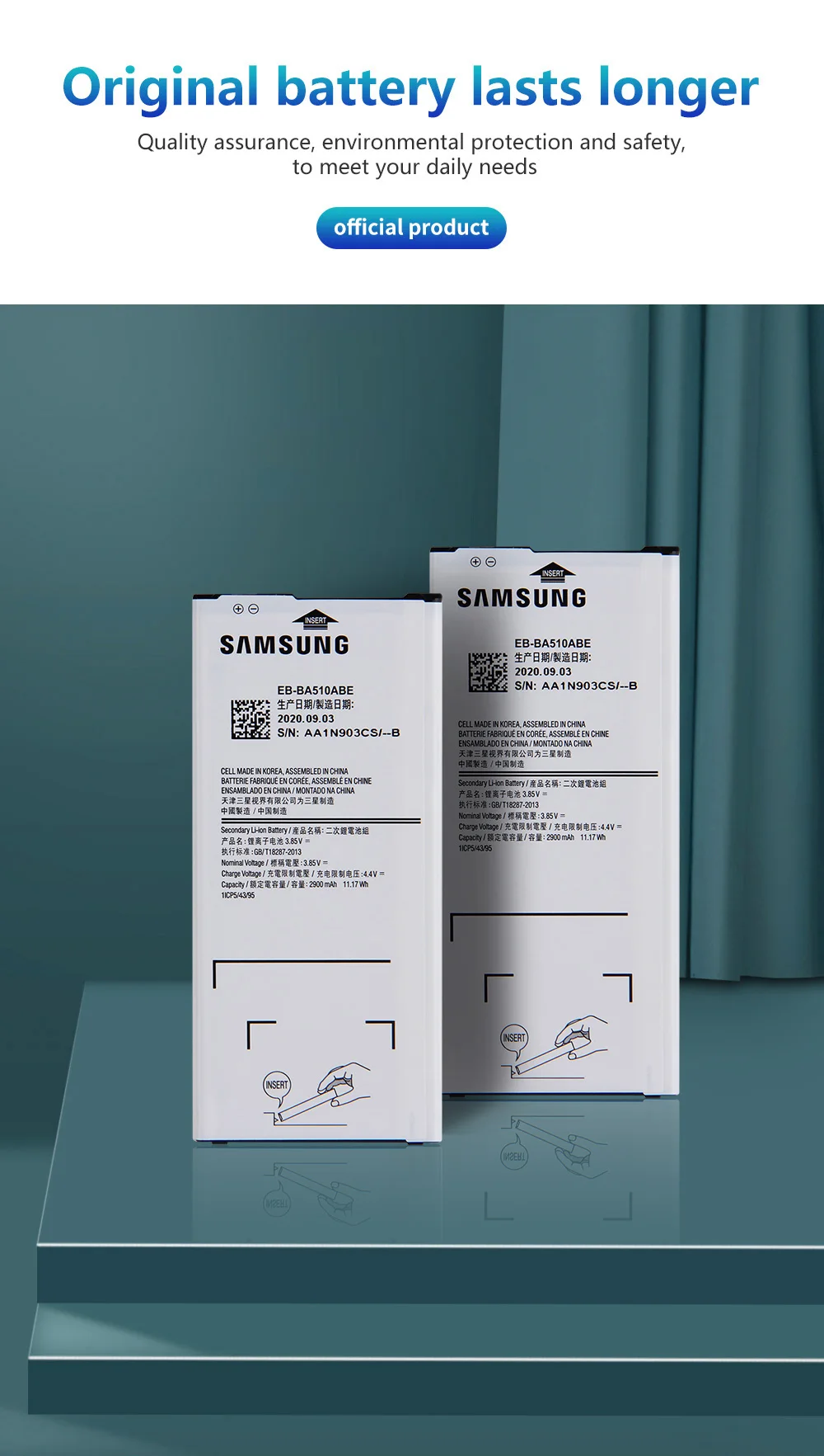 Original Battery Eb Ba510abe Eb Ba510aba For Samsung Galaxy A5 15 A5 16 Eb Ba5abe A5 17 Sm A5f A5 18 Sm A510f A5100 Original Battery Battery For Samsung A5battery For Samsung Aliexpress