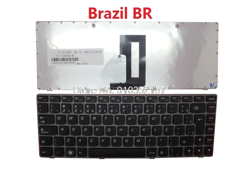 

Клавиатура для ноутбука Lenovo Z460 Z460A Z465 Z465A Бразилия BR Германия GR Португалия PO PT V116920AS1 V116920AK1