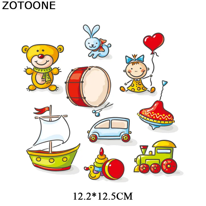 ZOTOONE, железный робот, животное, цветок, патч для одежды, футболка, термоаппликация, сделай сам, автомобиль, милые Стикеры для девочек E