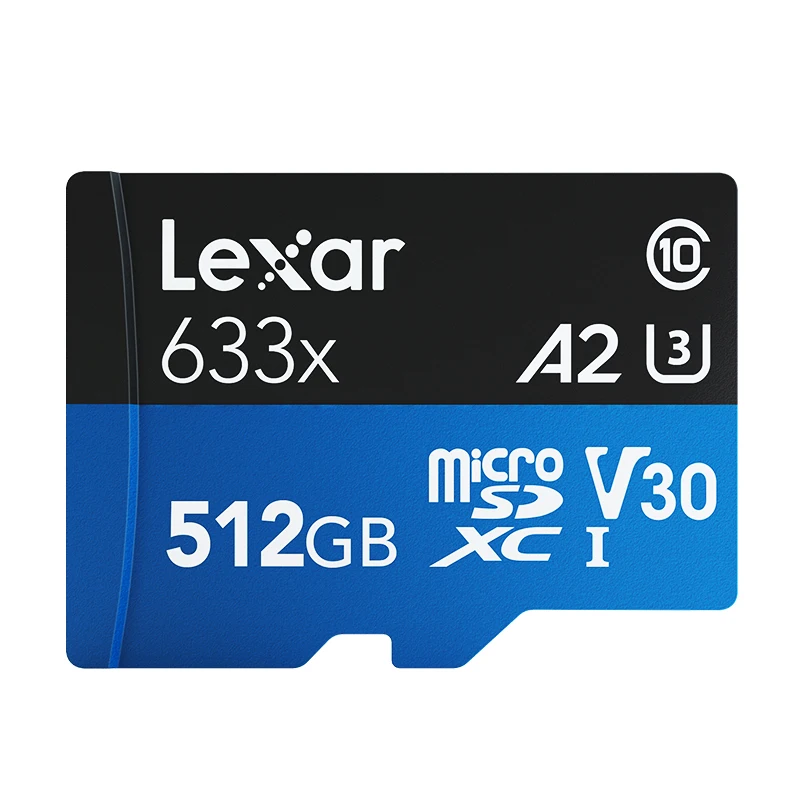 microsdxc switch Lexar 633x Micro SD Card 32GB 64GB 128GB 256GB 512GB 100MB/S Memory card SD/TF Flash Card Class 10 A1 V30 U3 microSD for Phone 256gb memory card