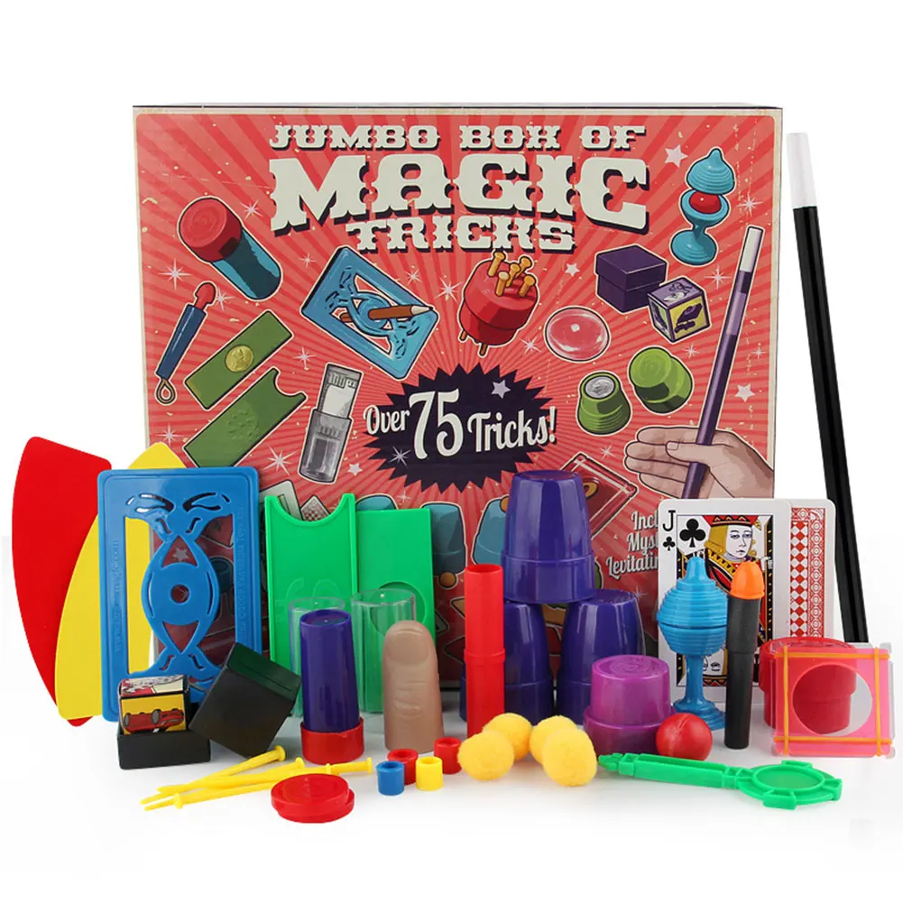 

Play Toy Professional Gift Junior Simple Funny Beginner With DVD Teaching Magic Props Set Card Children Tricks