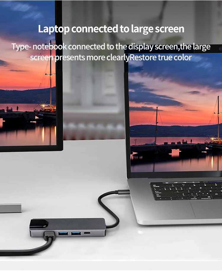 USBC к Rj45 HDMI USB 3,0 type C порт зарядки 5 в 1 концентратор Gigabit Ethernet Lan 4K для Mac book Pro Thunderbolt 3 USB-C зарядное устройство